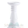 Kerzenleuchter Steingut weiß H21 cm